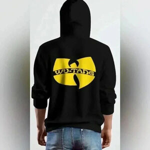 Wutang “protect ya neck” vintage black long sleeve unisex lightweight hoodie S